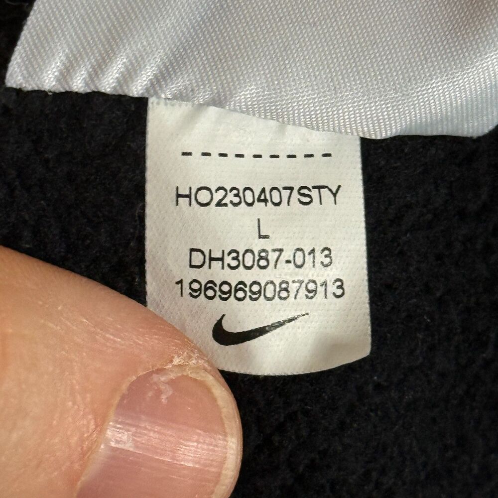 Nike ACG Hoodie Mens Large Black Center Swoosh Therma-Fit Pullover - Picture 6 of 12